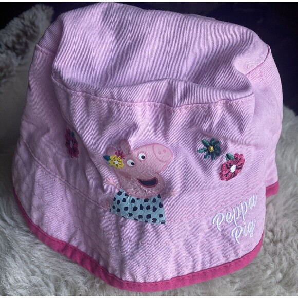 Peppa Pig Bucket/sun Pink Hat 12-24 Months - Picture 1 of 5